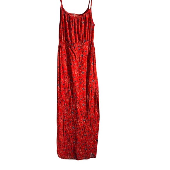 Lola Grace Red Floral Maxi Dress Sleeveless Small - Picture 8 of 11